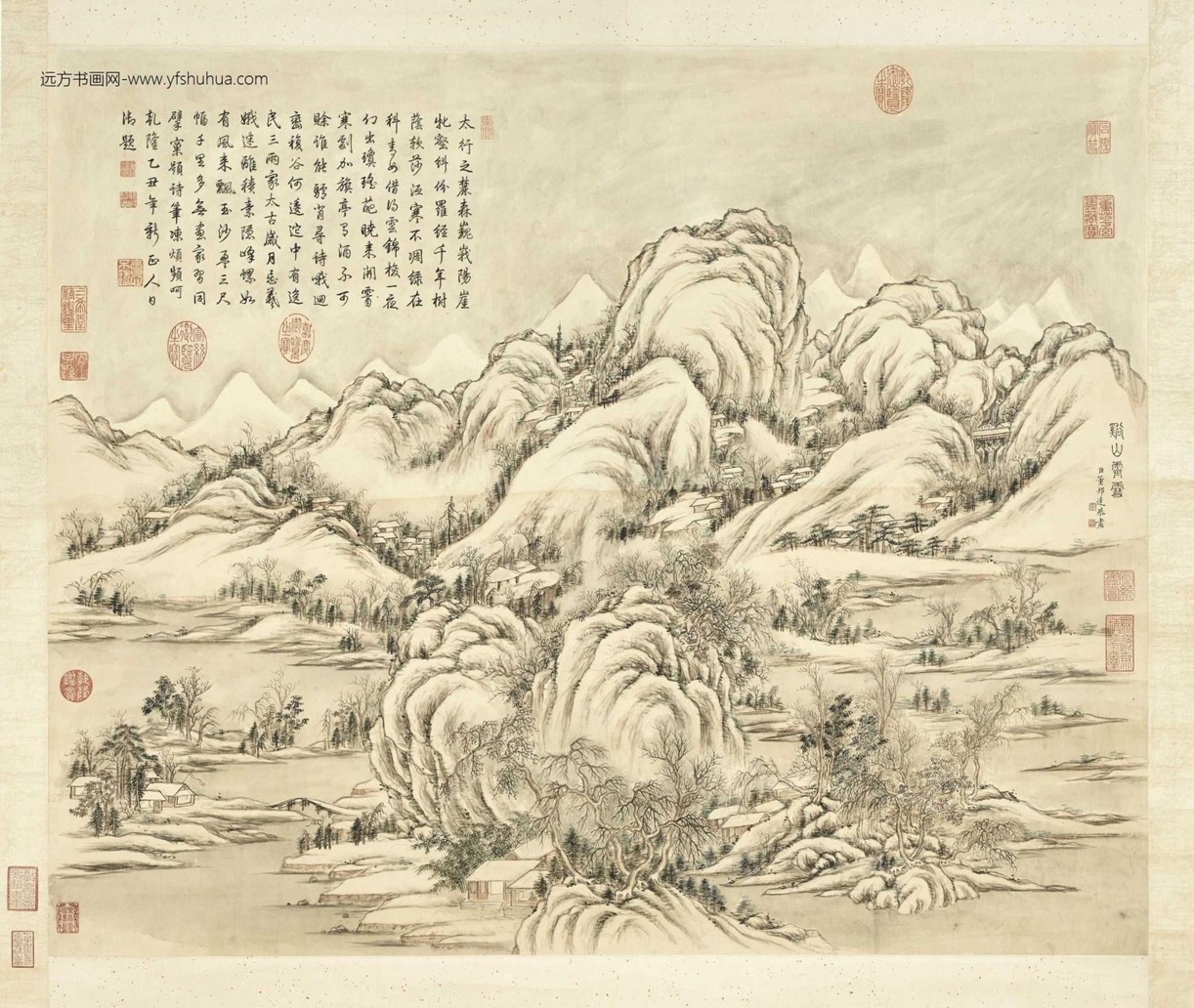 清_董邦达_溪山霁雪图