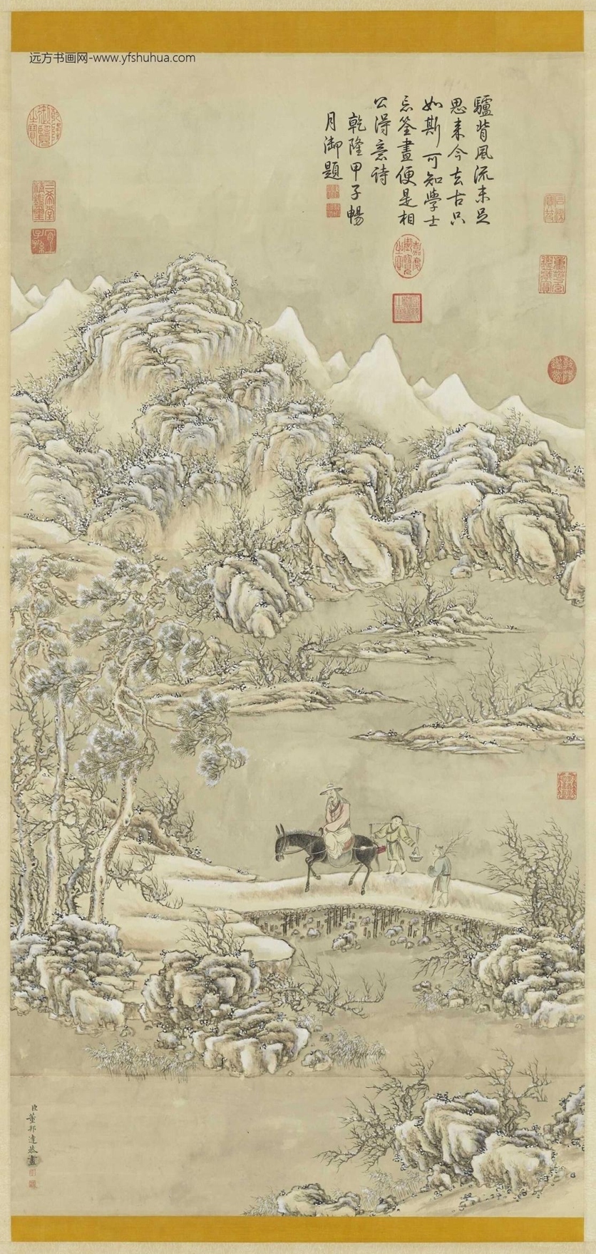 清_董邦达_灞桥觅句图