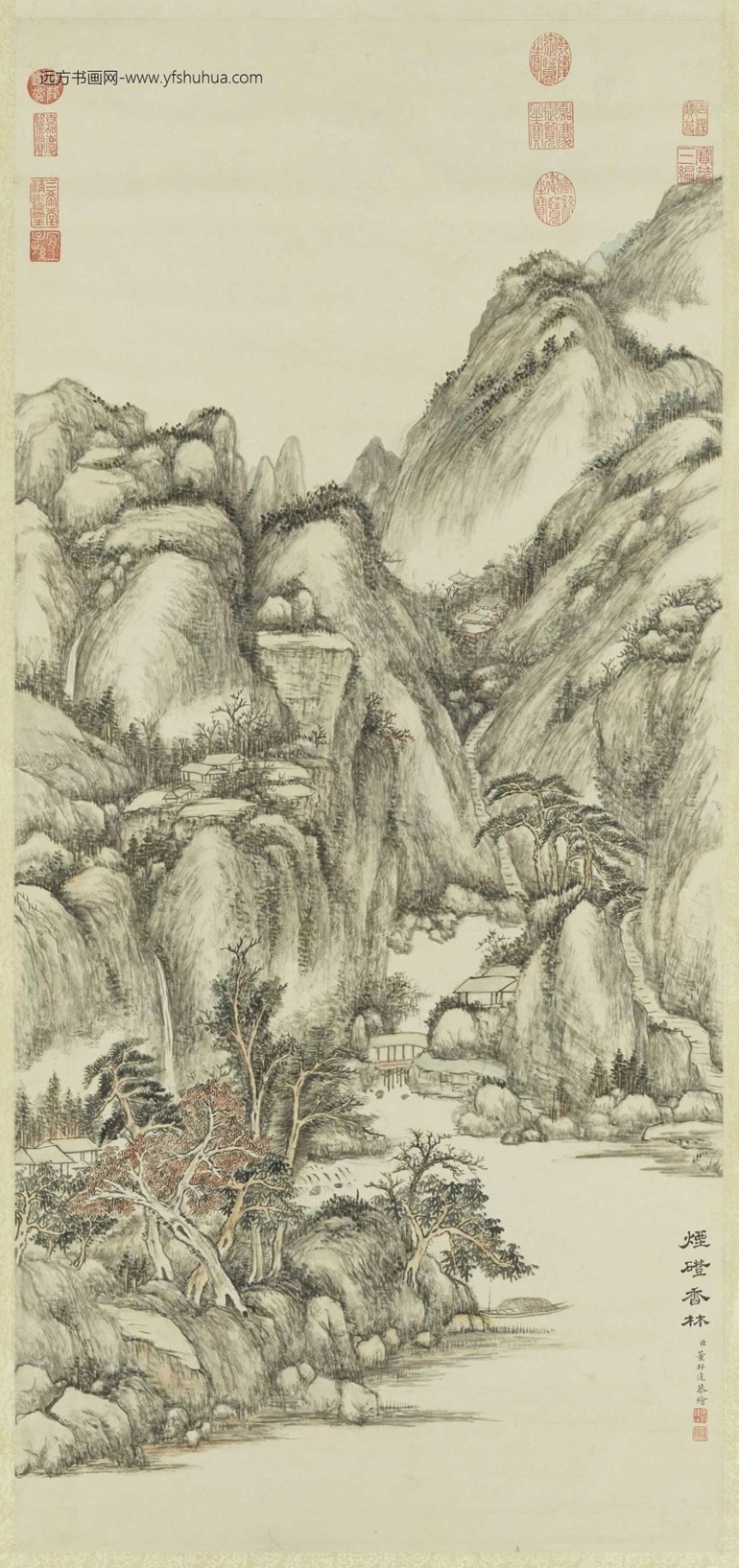 清_董邦达_烟磴香林图