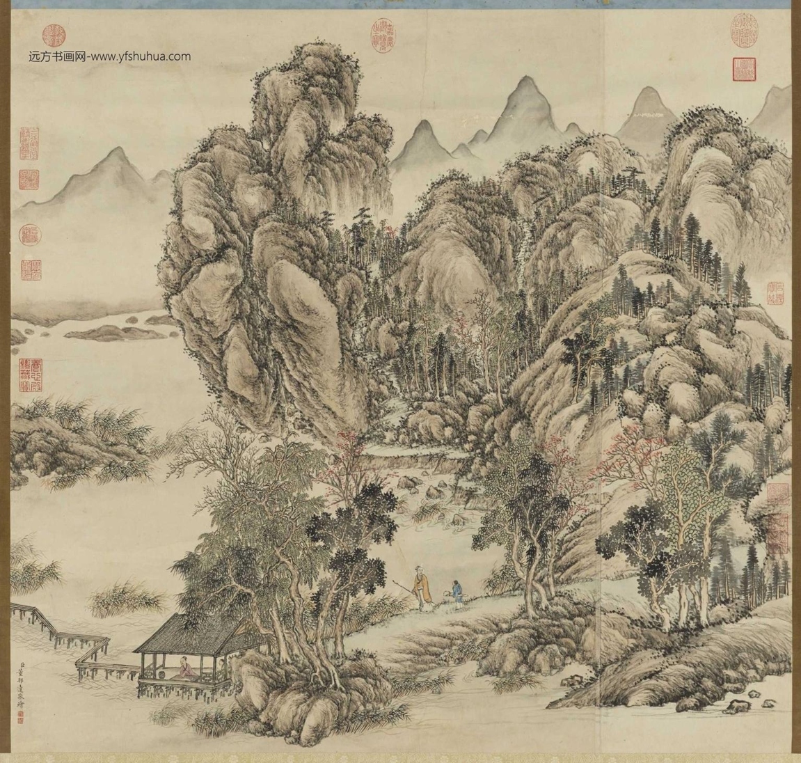 清_董邦达_秋山访友图