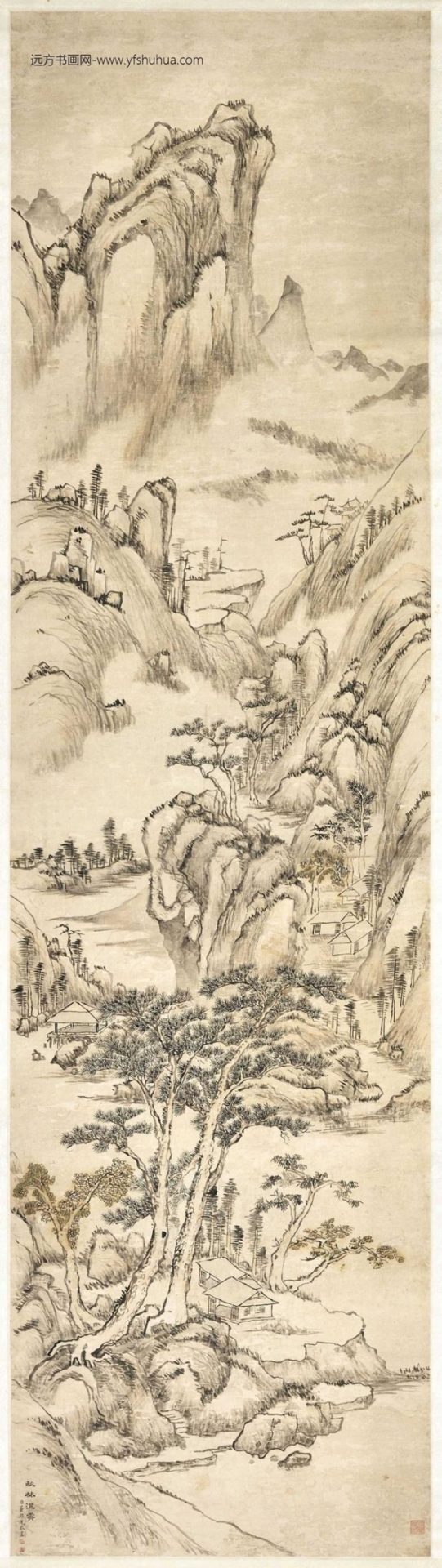清_董邦达_秋林澄霁图