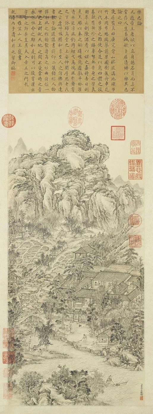 清_董邦达_绘乐志论高宗临乐志论文轴