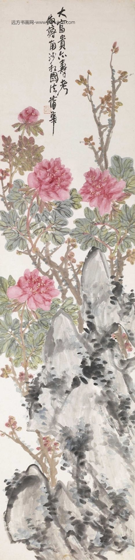 清_蒲华_牡丹图轴