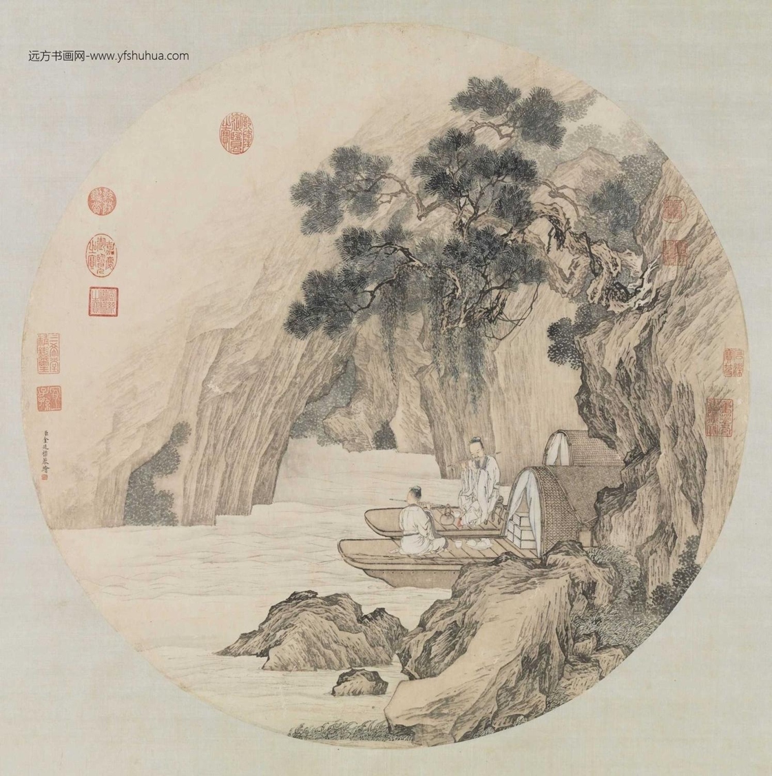 清_金廷标_仙舟笛韵图