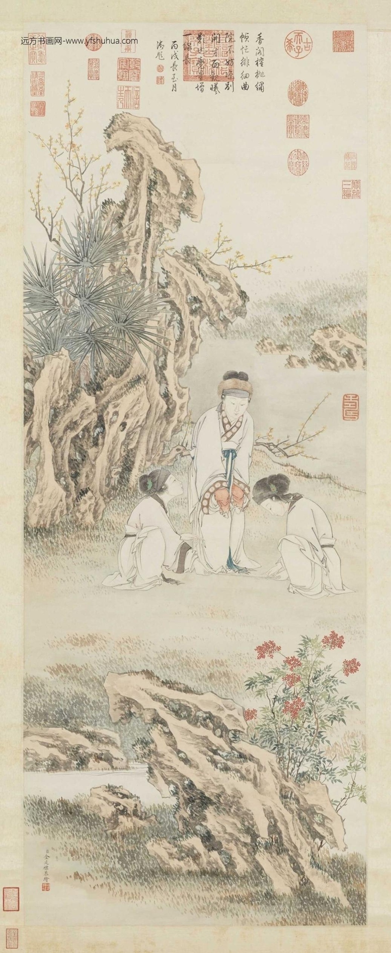 清_金廷标_长至添线轴