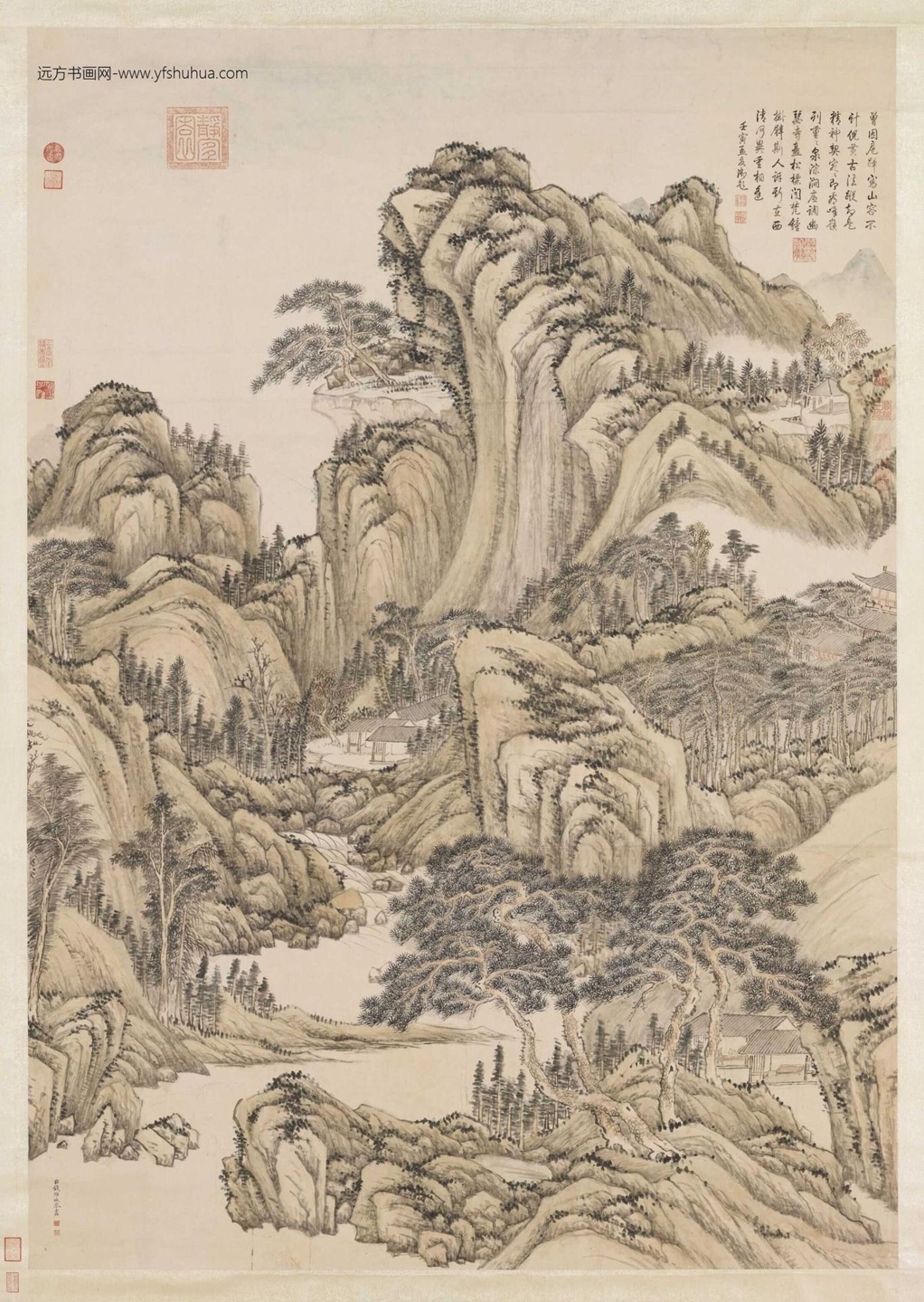 清_钱维城_山水轴