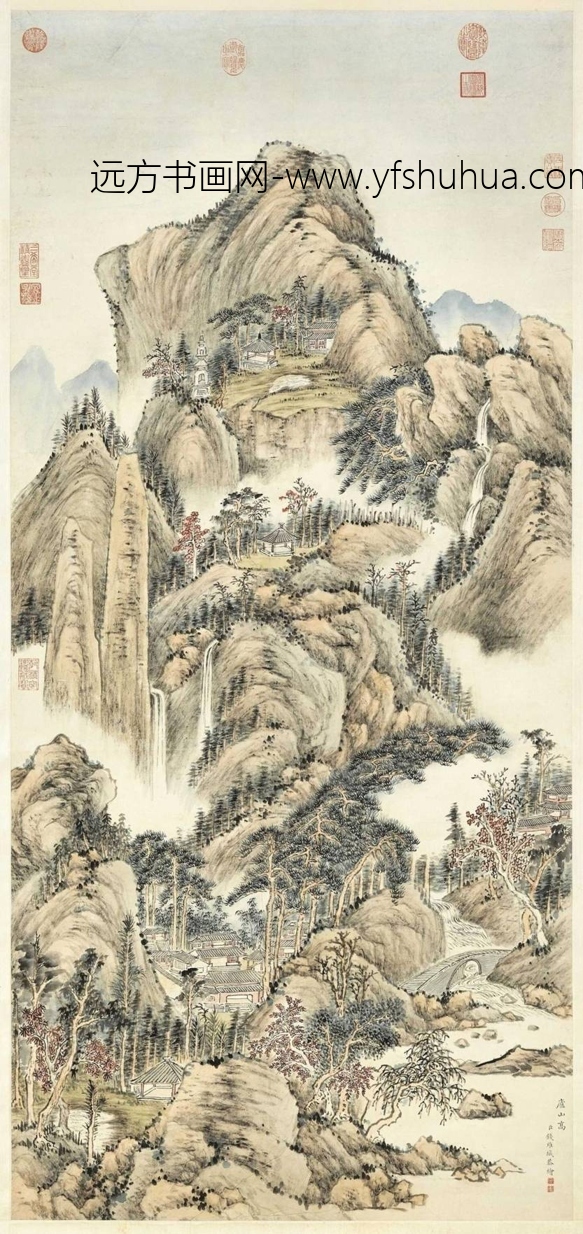 清_钱维城_庐山高轴
