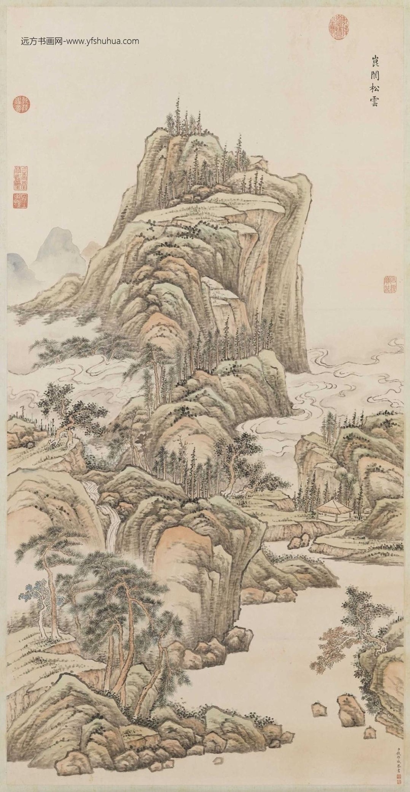 清_钱维城_昆阆松云图