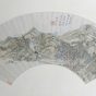 清朝代【王时敏】《设色山水图扇页》故宫博物院TIF高清大图中国画古画素材