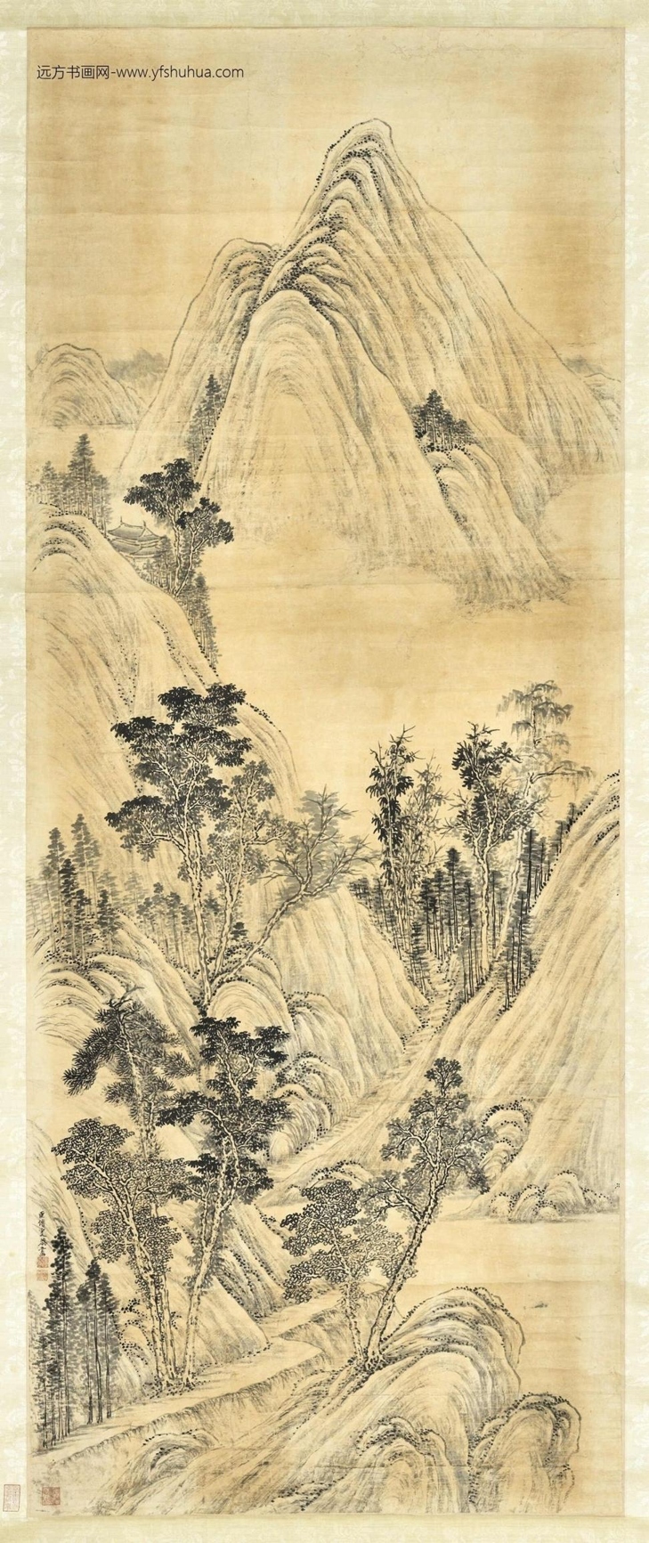 1693__清.傅雯寒山萧寺轴.中画00011600000__C2A000116N000000000PAA