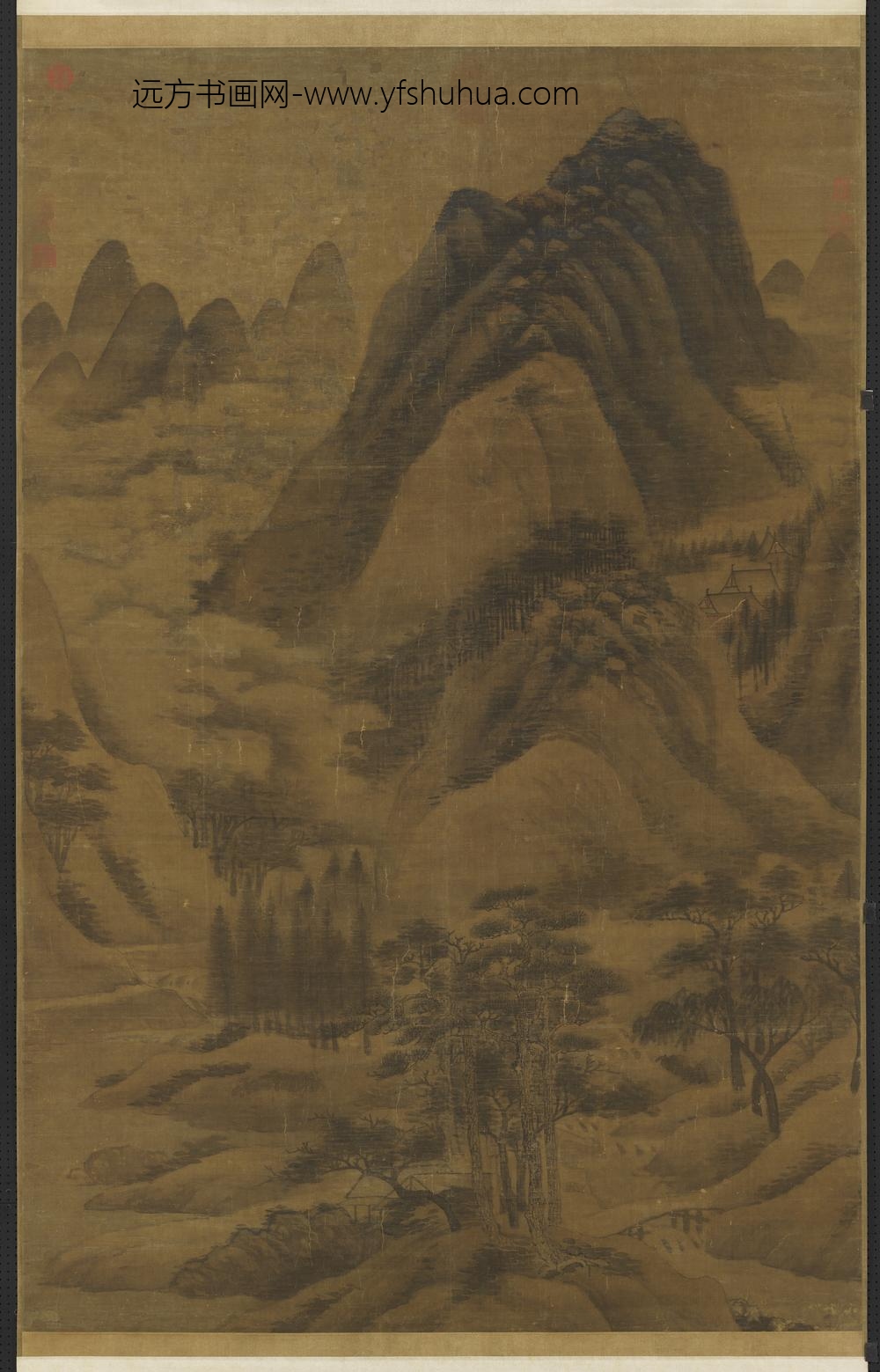__元高克恭群峰秋色.轴故画__KANPAA __元高克恭群峰秋色.轴故画__KANPAA