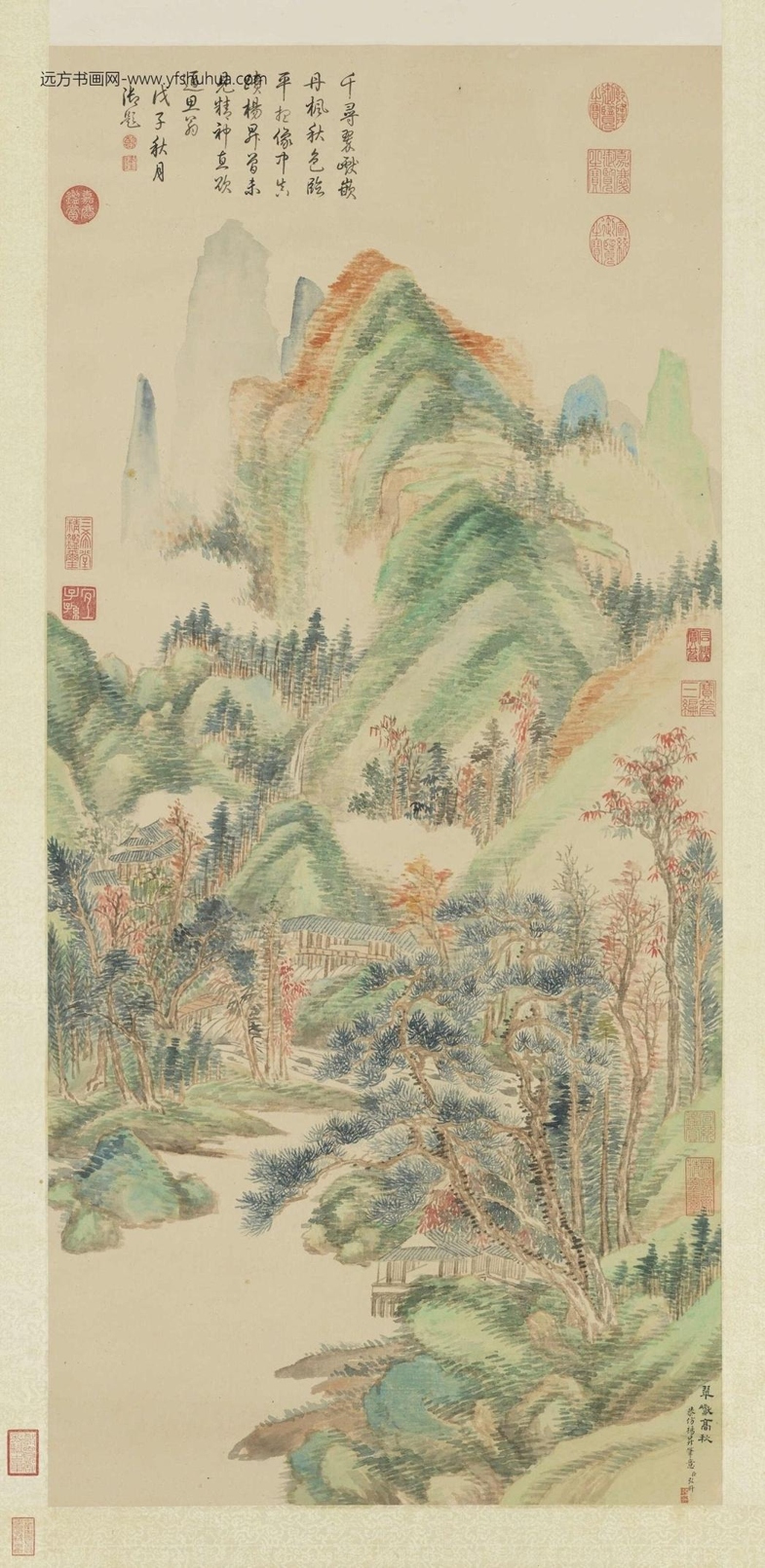 CY-清-弘旿-翠巘高秋图-台北故宫博物院