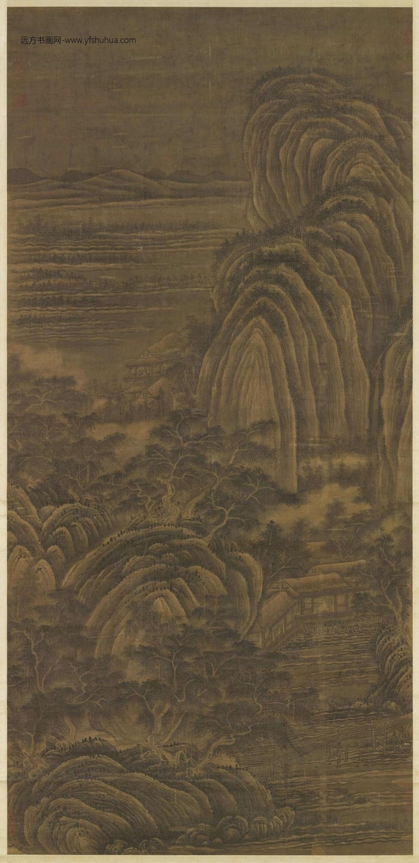 五代十国_董源_五代南唐画夏山欲雨轴