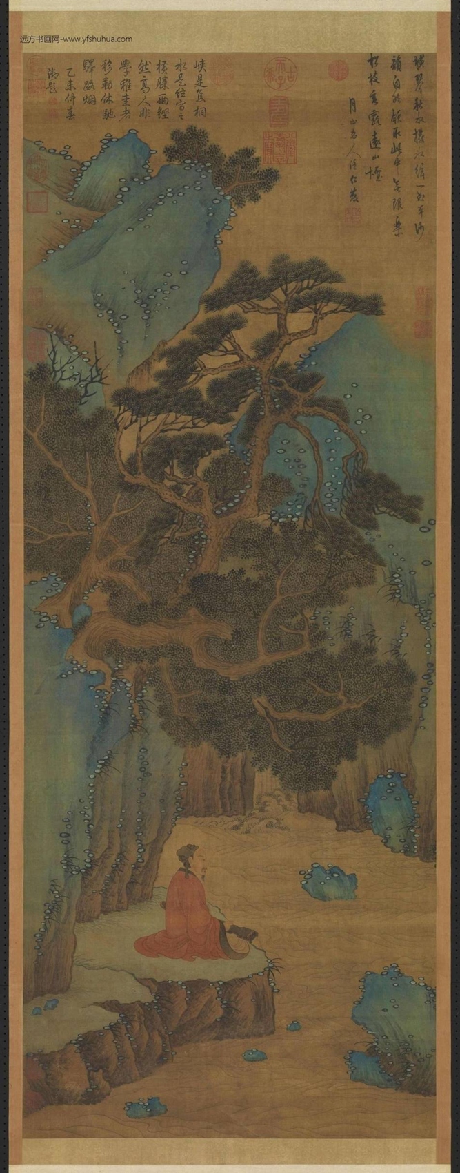 元_任仁发_横琴高士图轴
