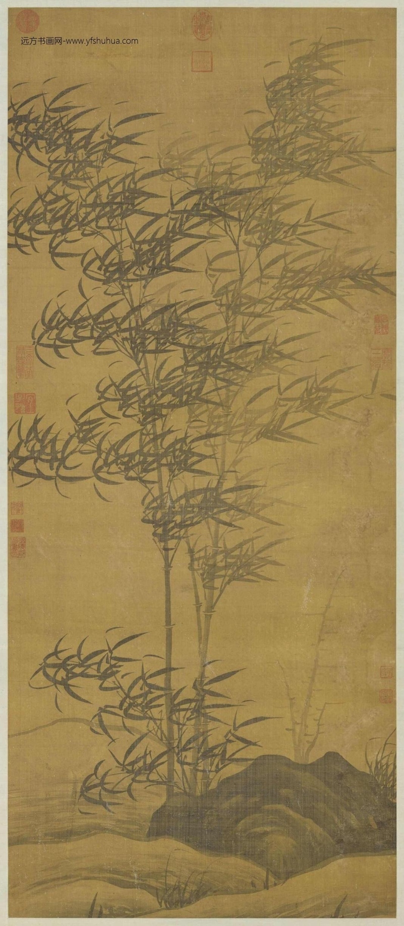 元_顾安_墨竹图