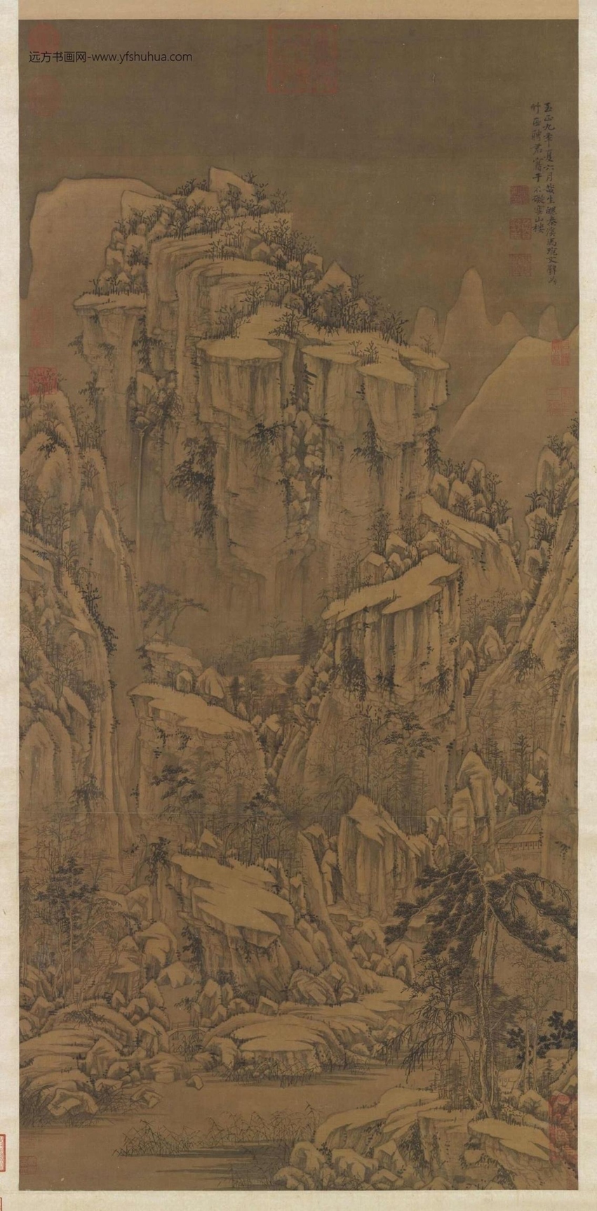 元_马琬_乔岫幽居轴