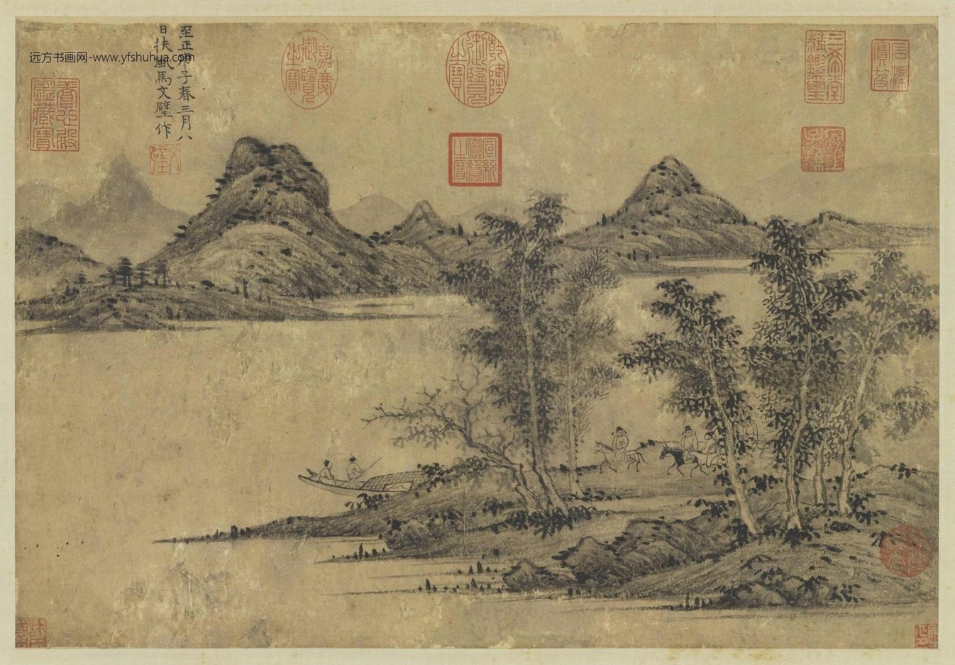 元_马琬_春江问渡图