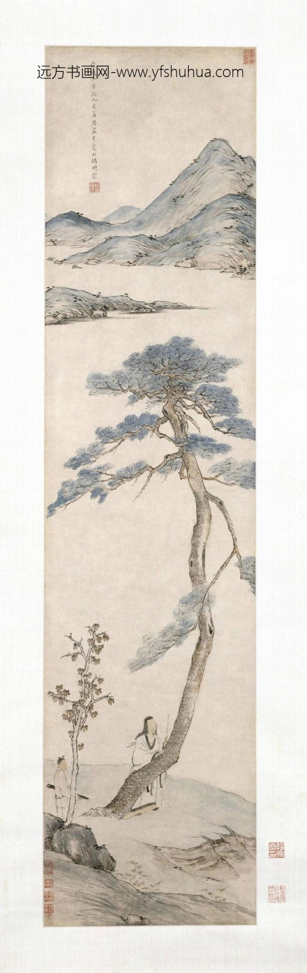 孤松高士图轴（1开）-0