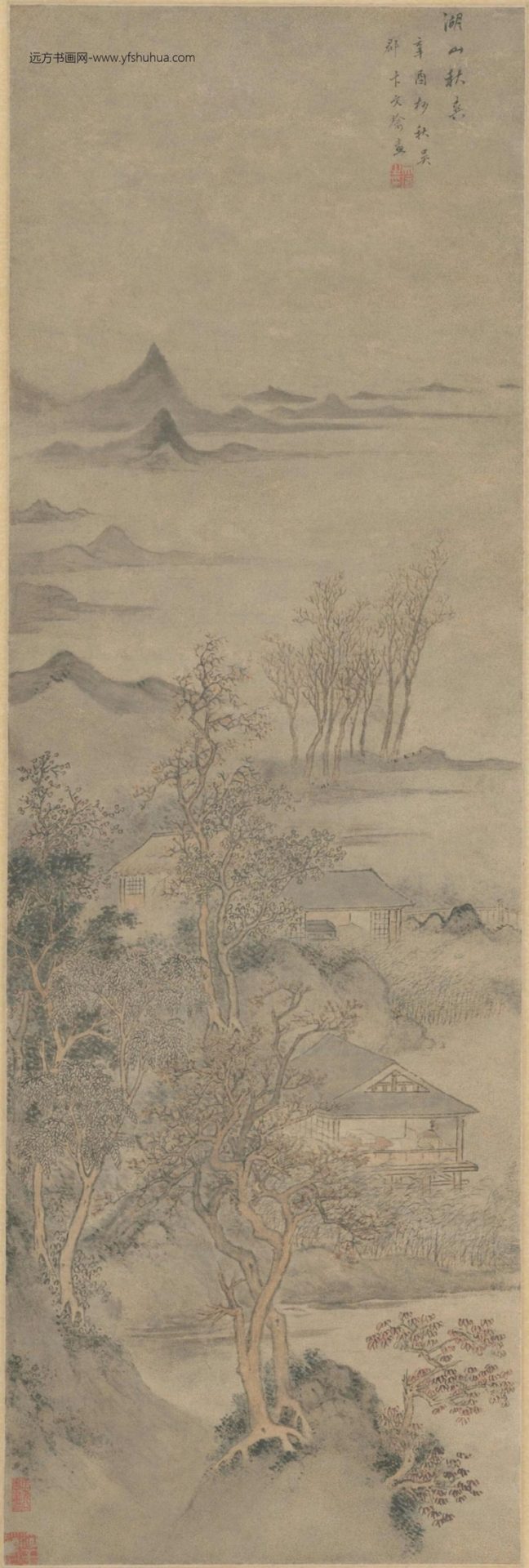 明-卞文瑜湖山秋爽轴-新00103783