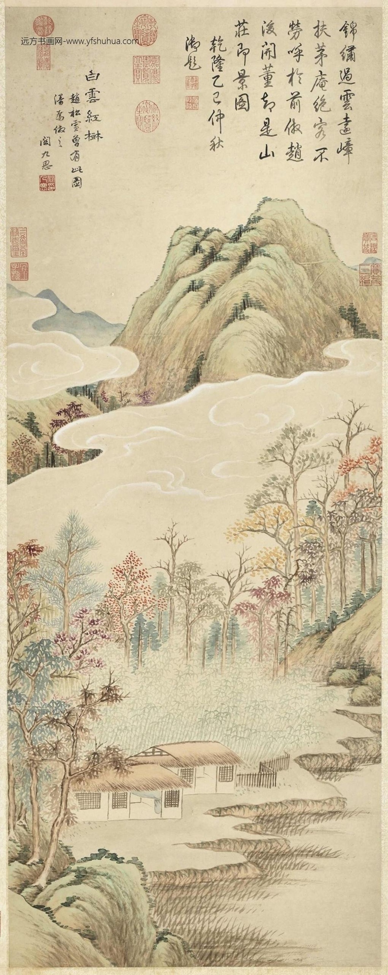 明_关思_白云红树图