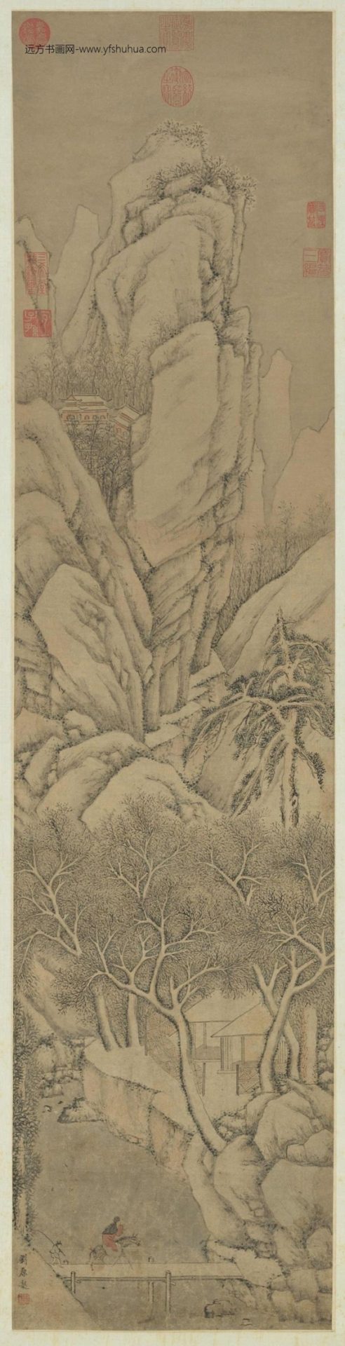 明_刘原起_林峦积雪图