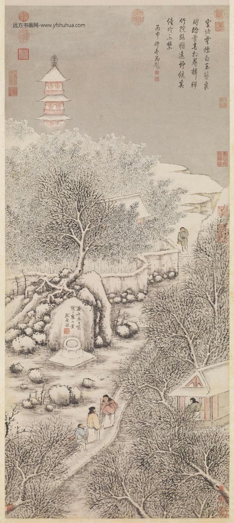 明_刘原起_雪景图