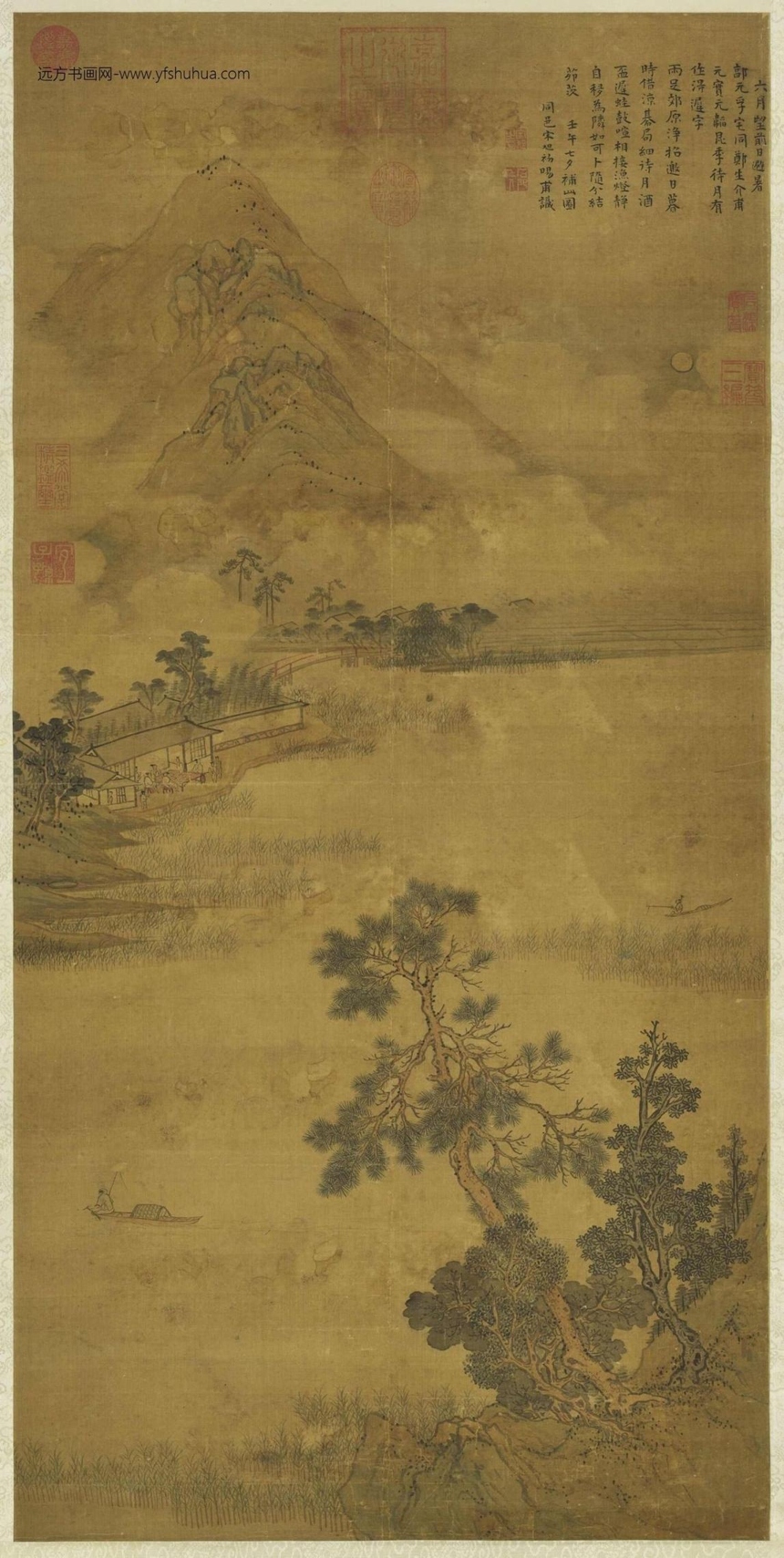 明_宋旭_清吟消夏图