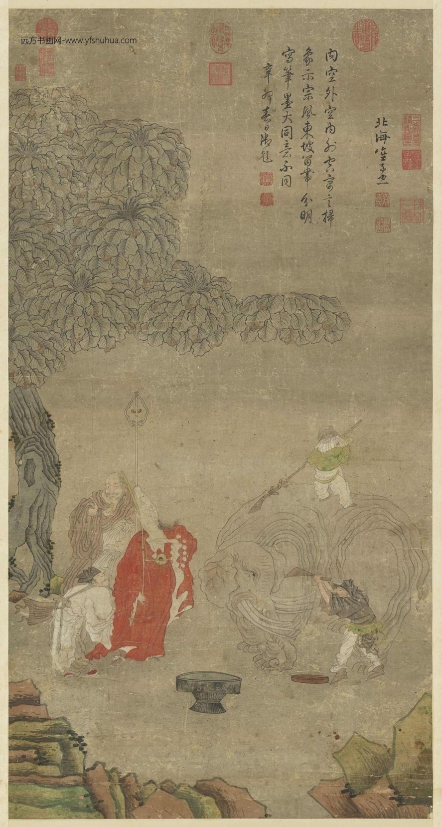 明_崔子忠_扫象图