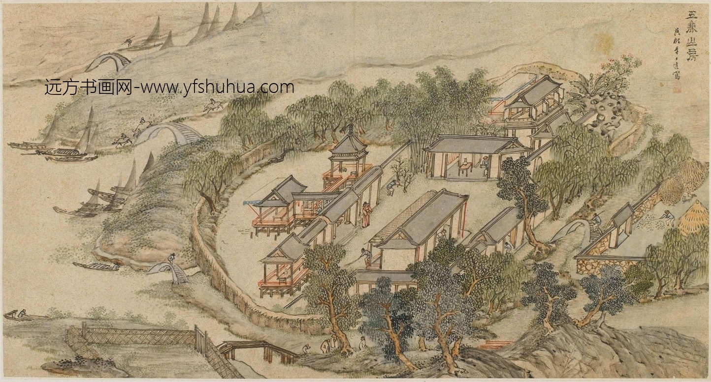 明_李士达_五鹿山房图_1