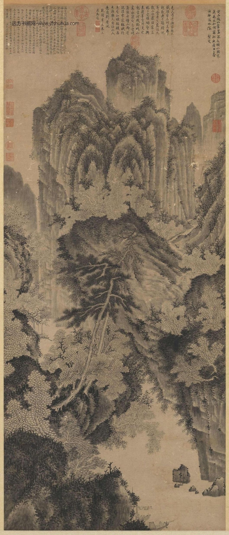 明_王绂_墨笔山水图