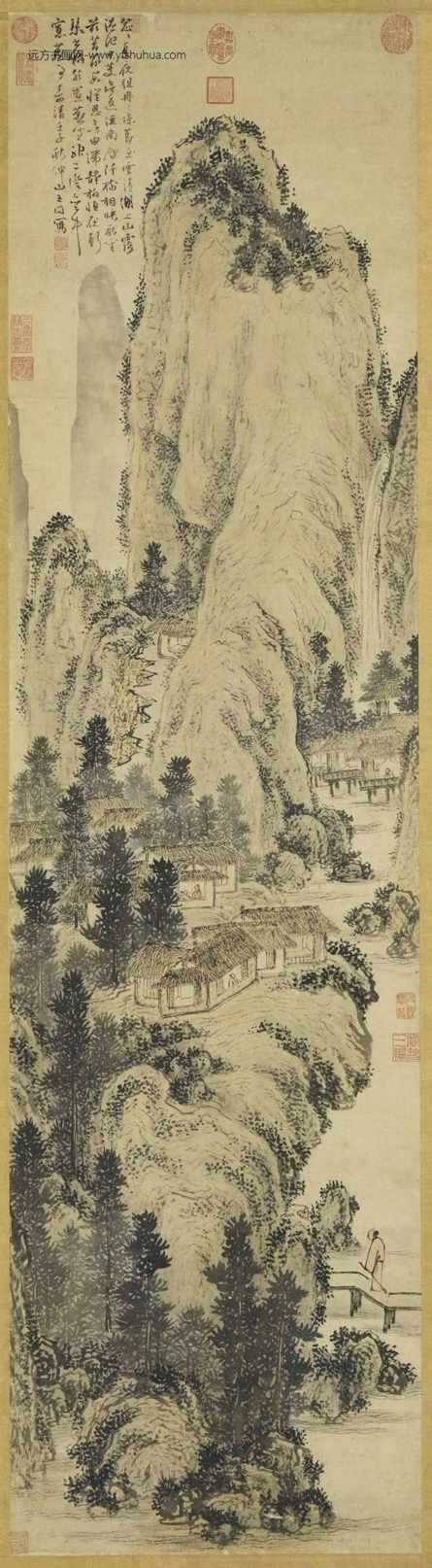 明_王问_山水图（云湖燕坐）