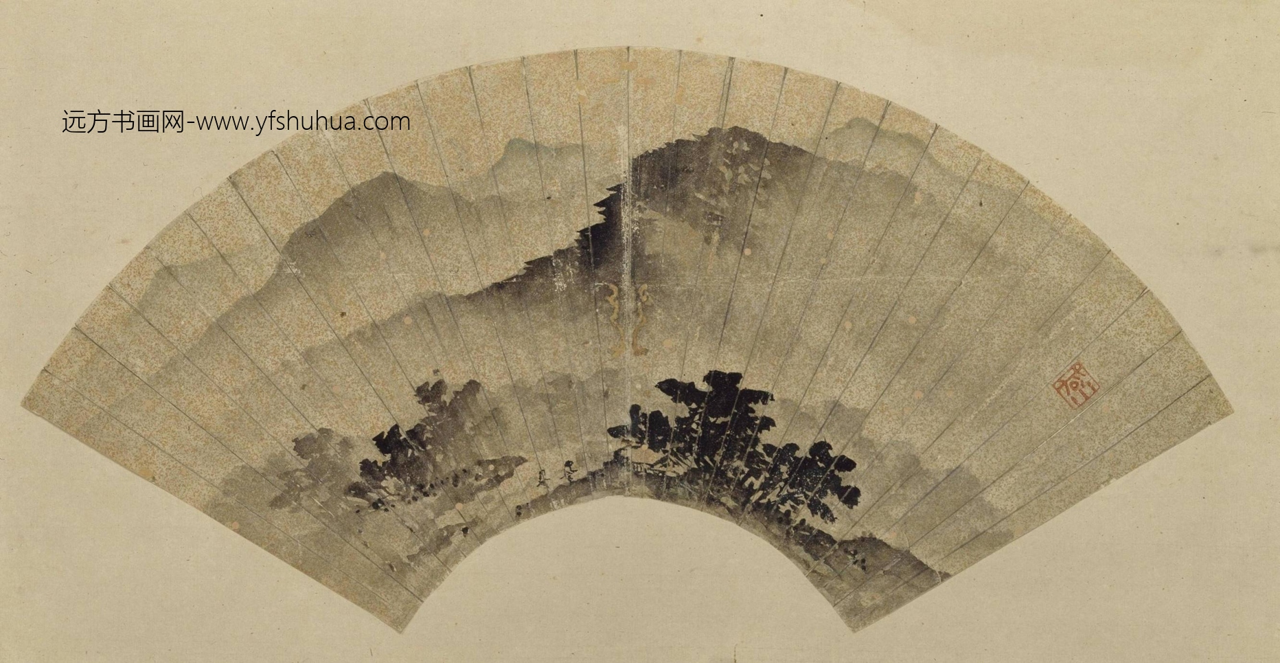 明_蒋嵩_山水图扇_2 明_蒋嵩_山水图扇_2