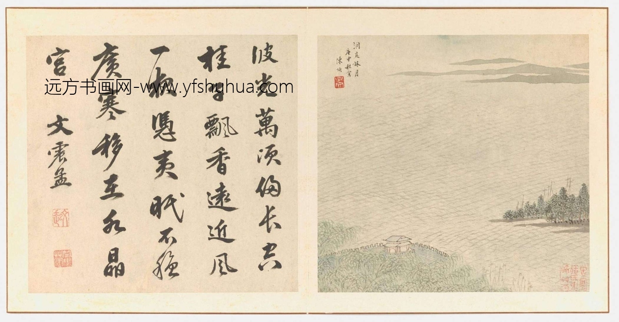 明_陈焕_洞庭秋月图页（潇湘八景图册）