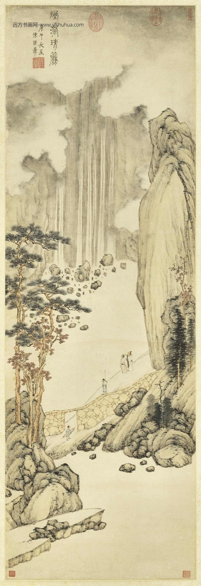 明_陈祼_烟际珠帘图