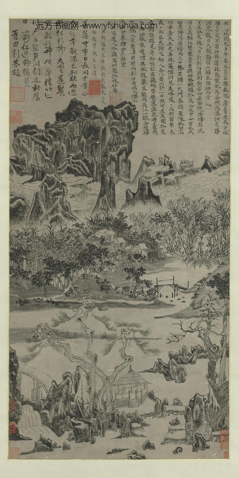 明冷谦朱砂庵图轴明冷谦朱砂庵图轴 明冷谦朱砂庵图轴明冷谦朱砂庵图轴