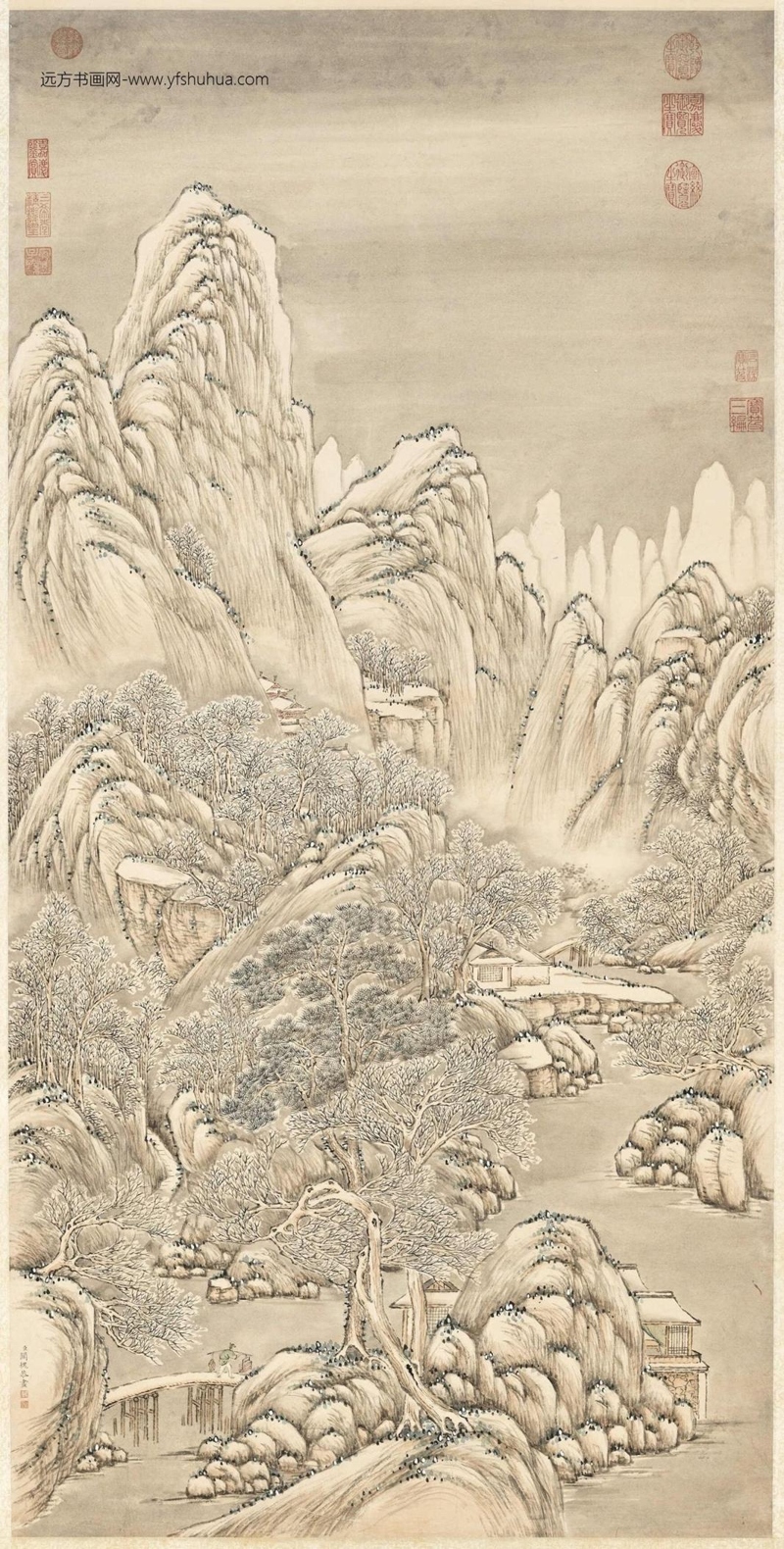 清_关槐_群峰积玉图