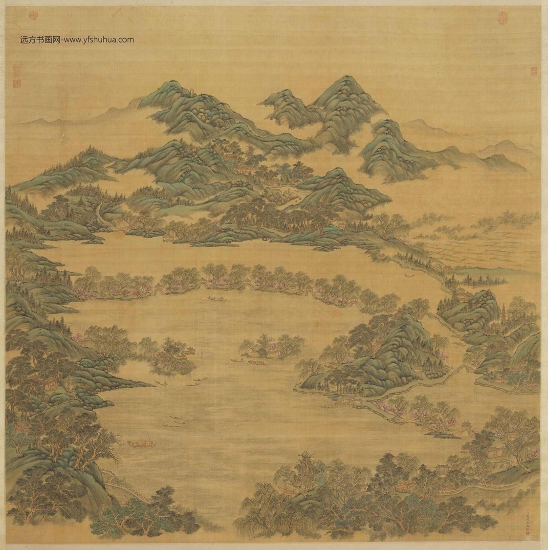 清_关槐_西湖图