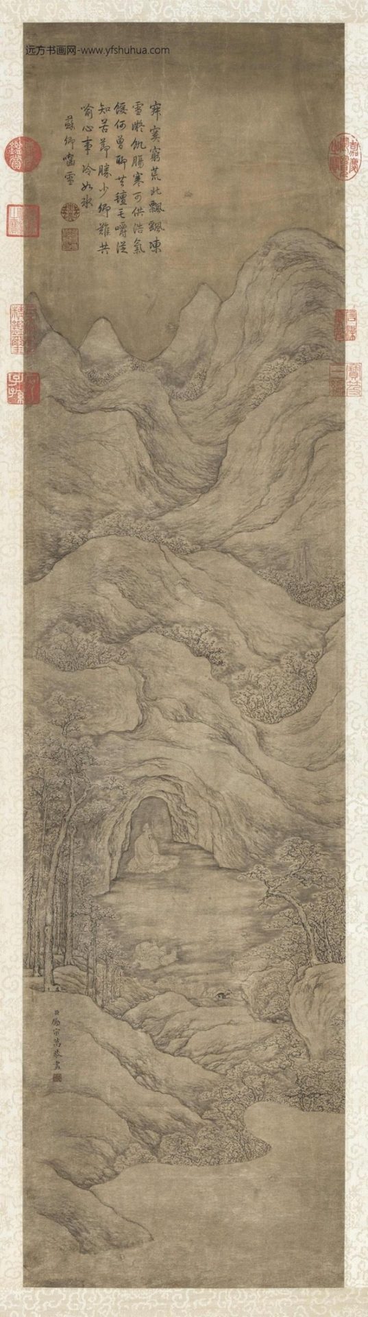 清_励宗万_雪景人物即事御题图