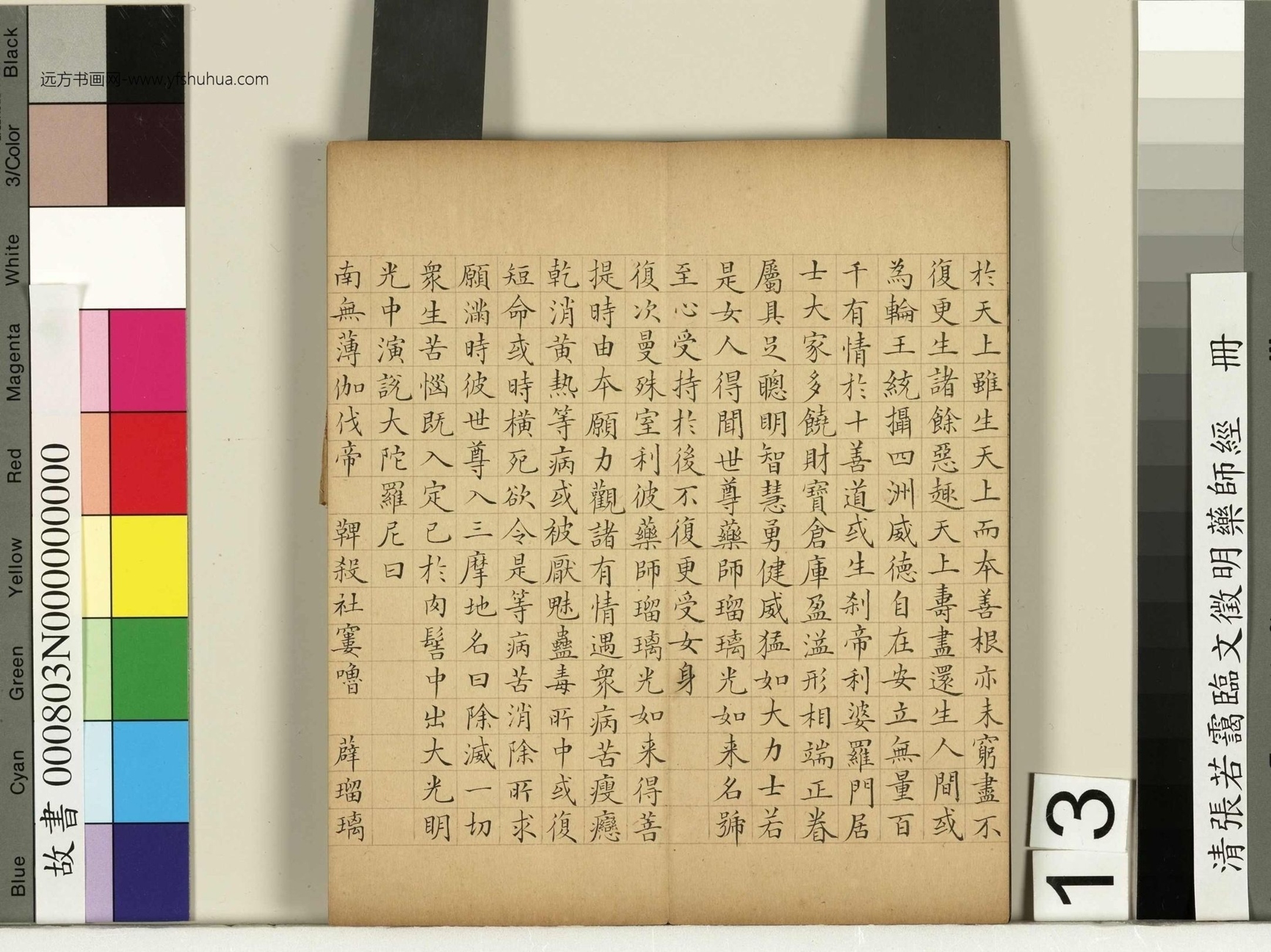 清_张若霭_临文徵明药师经册_13 清_张若霭_临文徵明药师经册_13