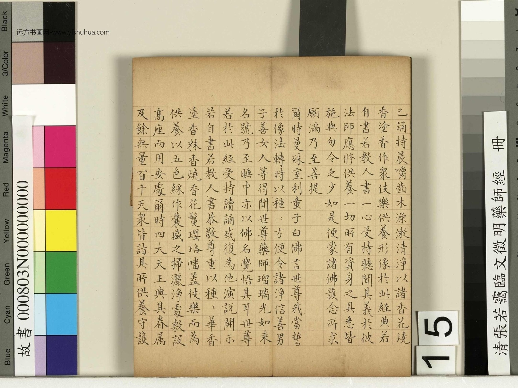 清_张若霭_临文徵明药师经册_15 清_张若霭_临文徵明药师经册_15