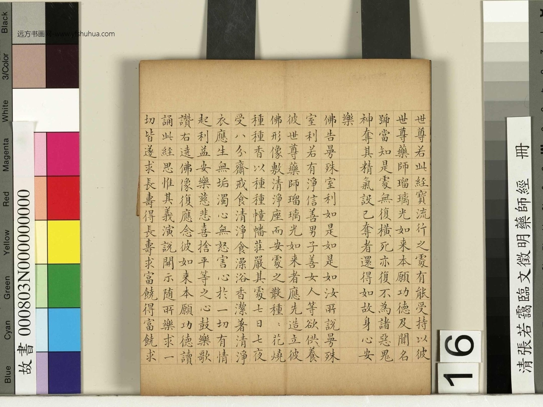 清_张若霭_临文徵明药师经册_16 清_张若霭_临文徵明药师经册_16