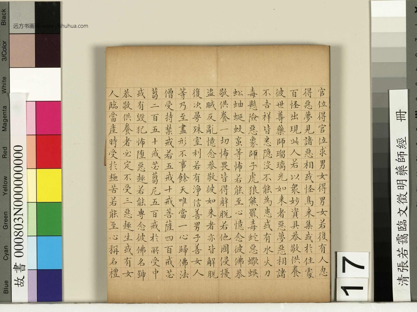 清_张若霭_临文徵明药师经册_17 清_张若霭_临文徵明药师经册_17