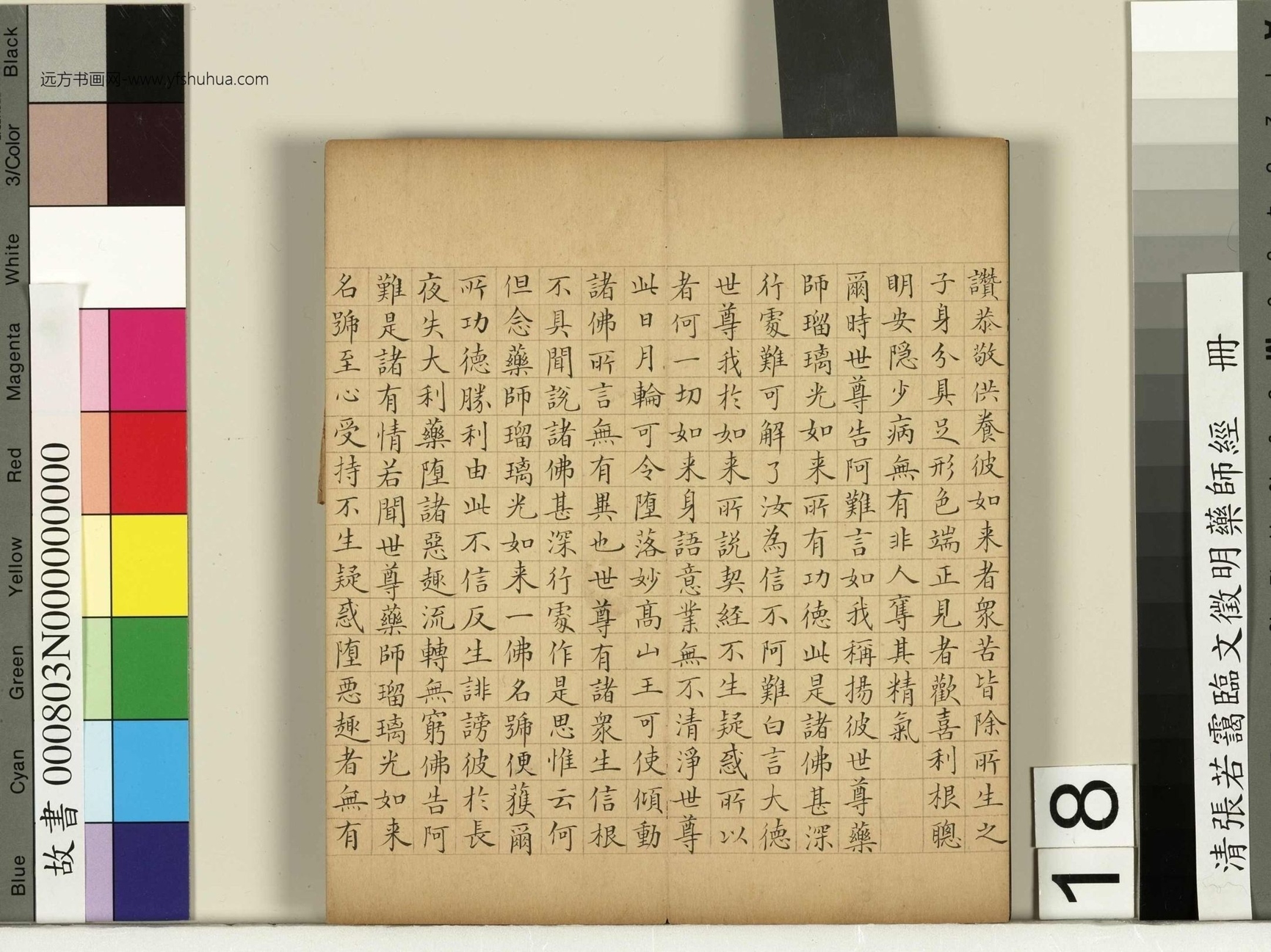 清_张若霭_临文徵明药师经册_18 清_张若霭_临文徵明药师经册_18