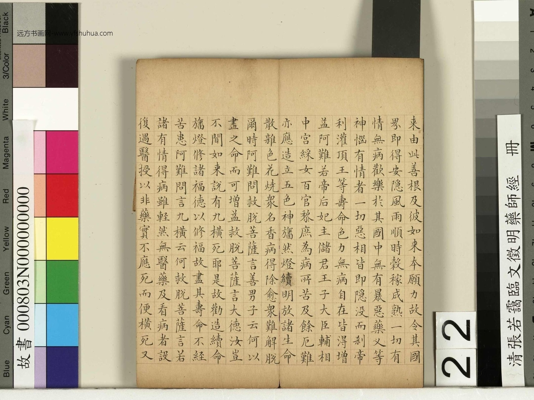 清_张若霭_临文徵明药师经册_22 清_张若霭_临文徵明药师经册_22