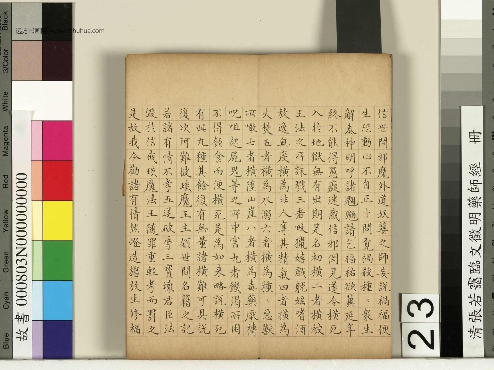 清_张若霭_临文徵明药师经册_23 清_张若霭_临文徵明药师经册_23