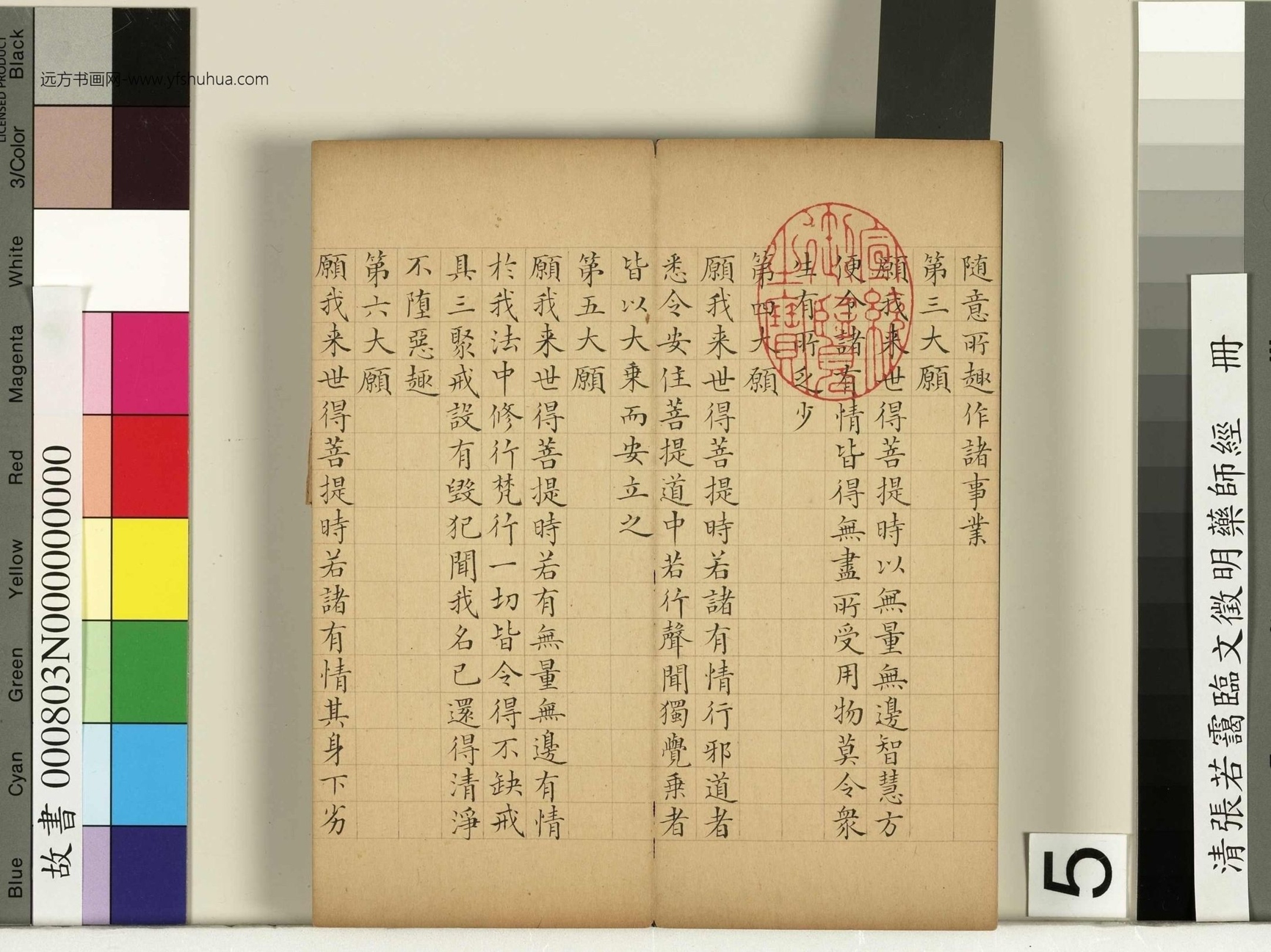 清_张若霭_临文徵明药师经册_5 清_张若霭_临文徵明药师经册_5