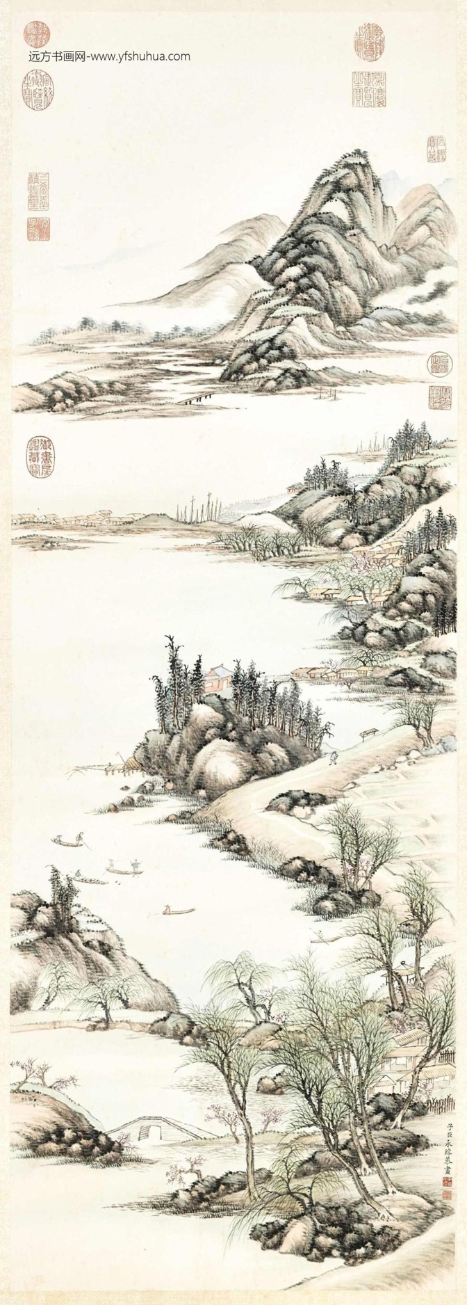 清_永瑢_春潭渔集图