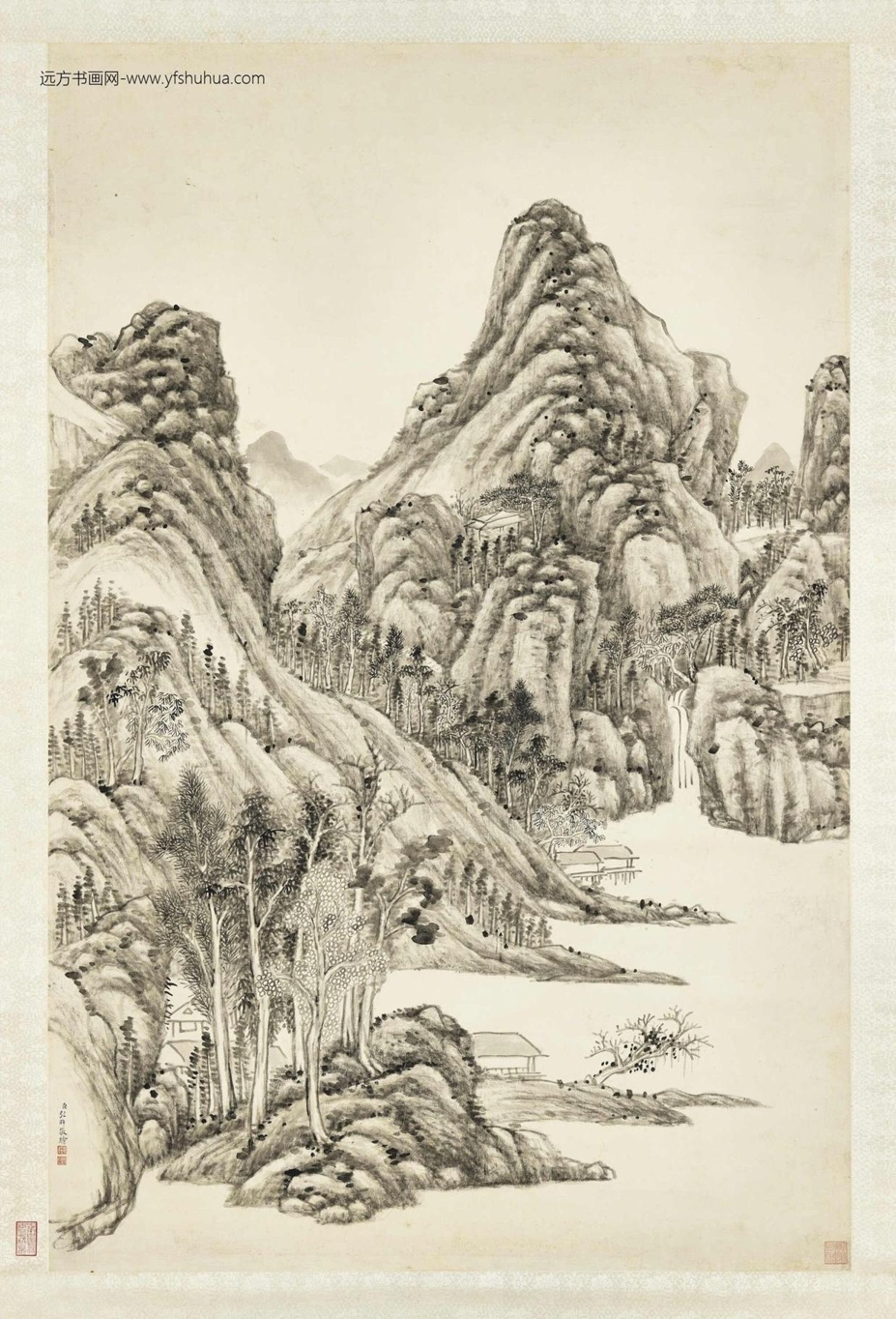 清_爱新觉罗弘旿_弘旿林泉幽居图
