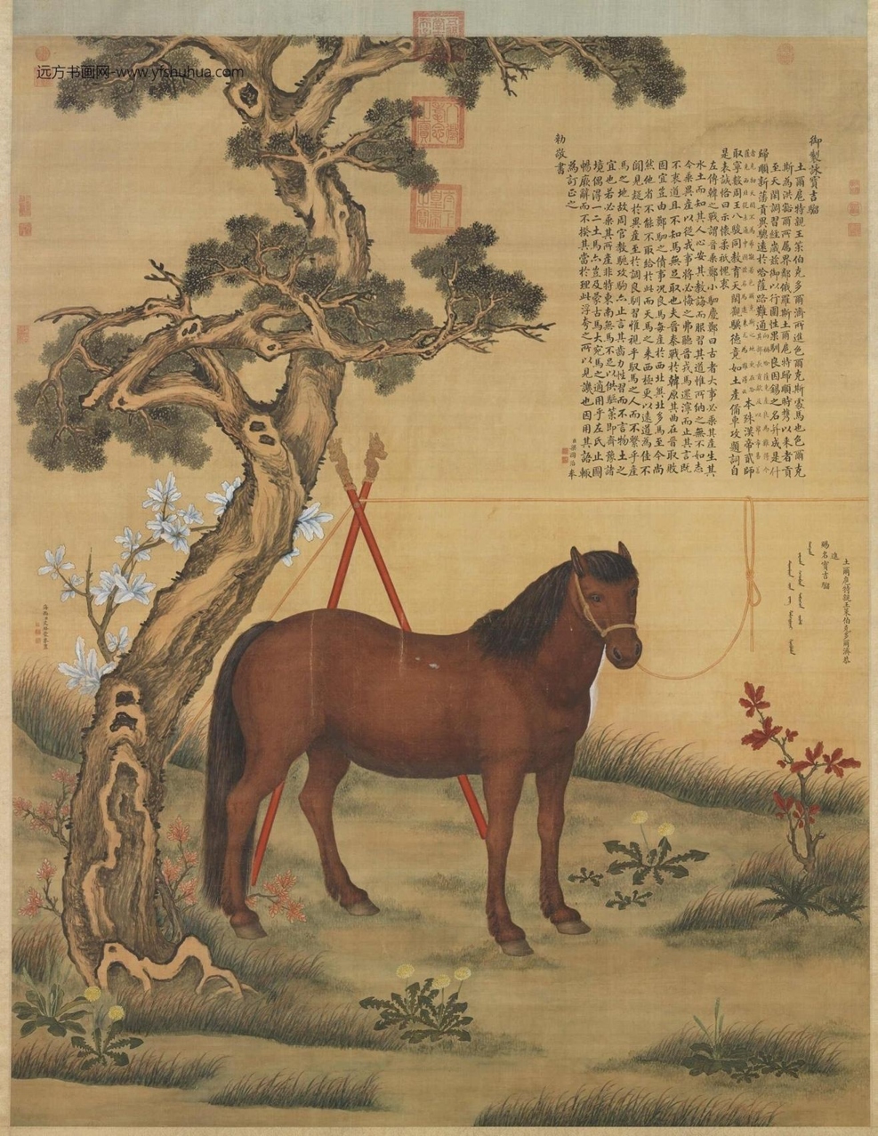 清_艾启蒙_宝吉骝图轴