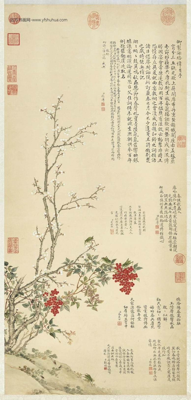 清_蒋溥_络纬图轴